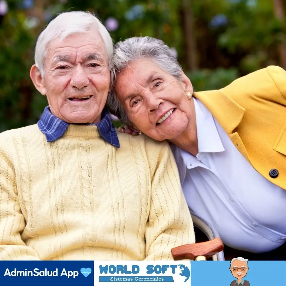 pareja de adultos mayores felices y saludables