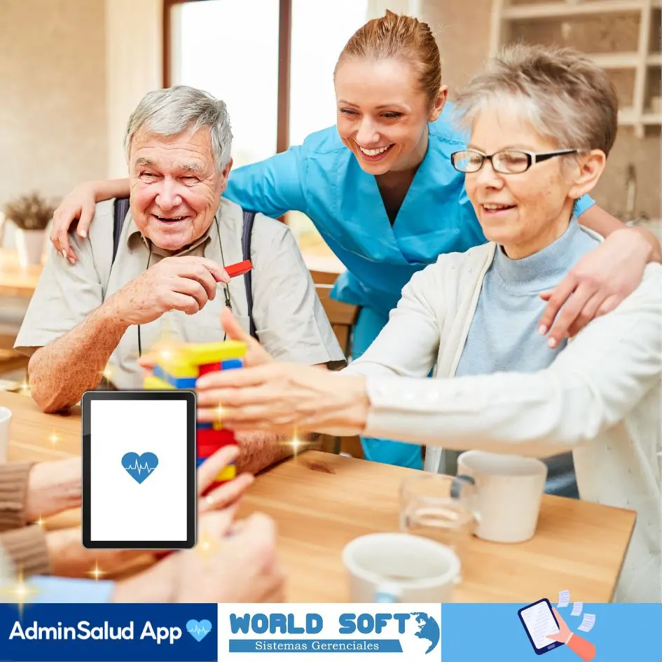 enfermera en actividades con la tercera edad