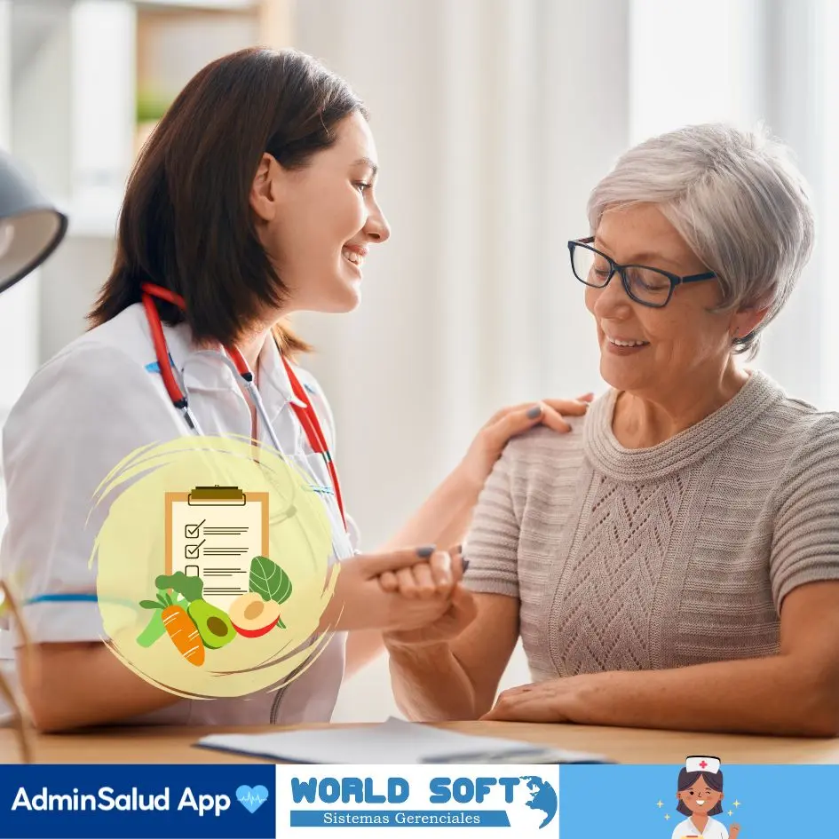 nutrición en la tercera edad brindada por una enfermera