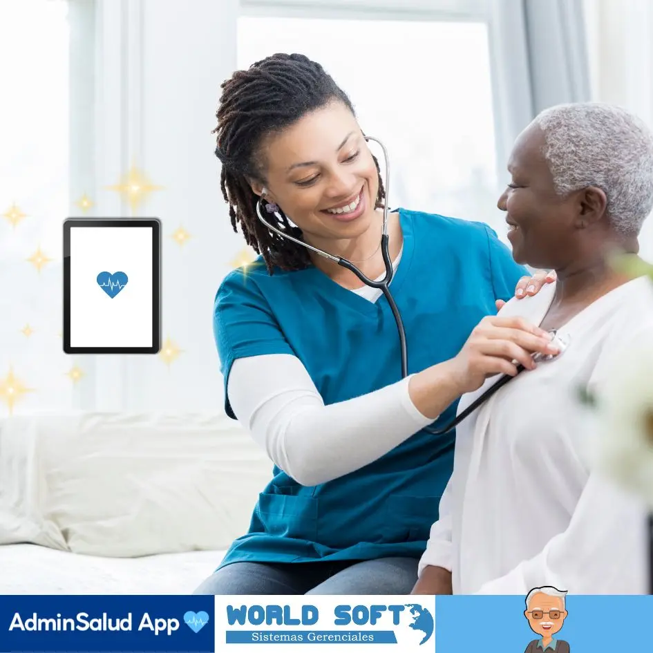 jefe de enfermeras usa software para registrar y entender qué son los signos vitales