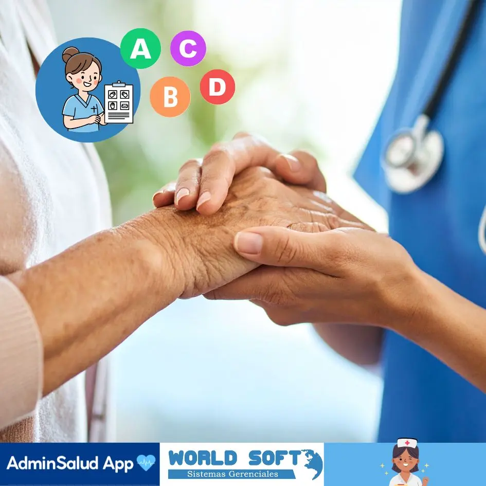 cuidadora aplica los tips para planificar los cuidados generales de enfermería con una adulta mayor