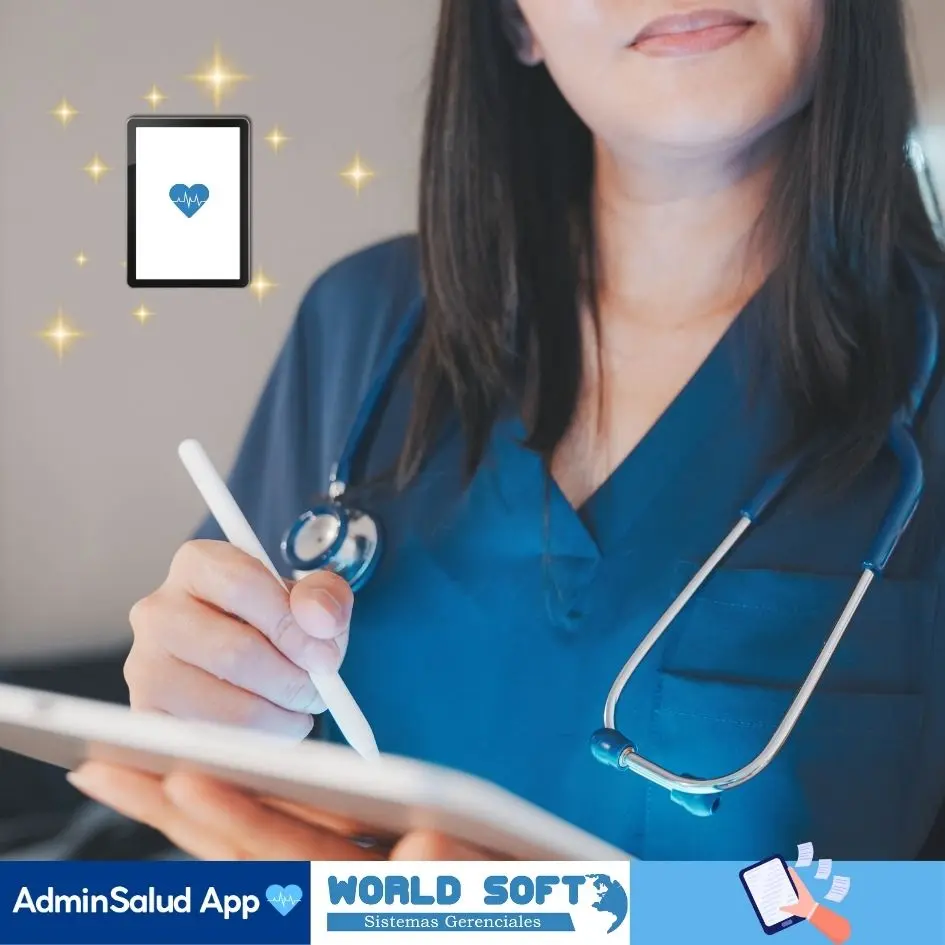 jefe de enfermeras realiza notas de efnermería digitales