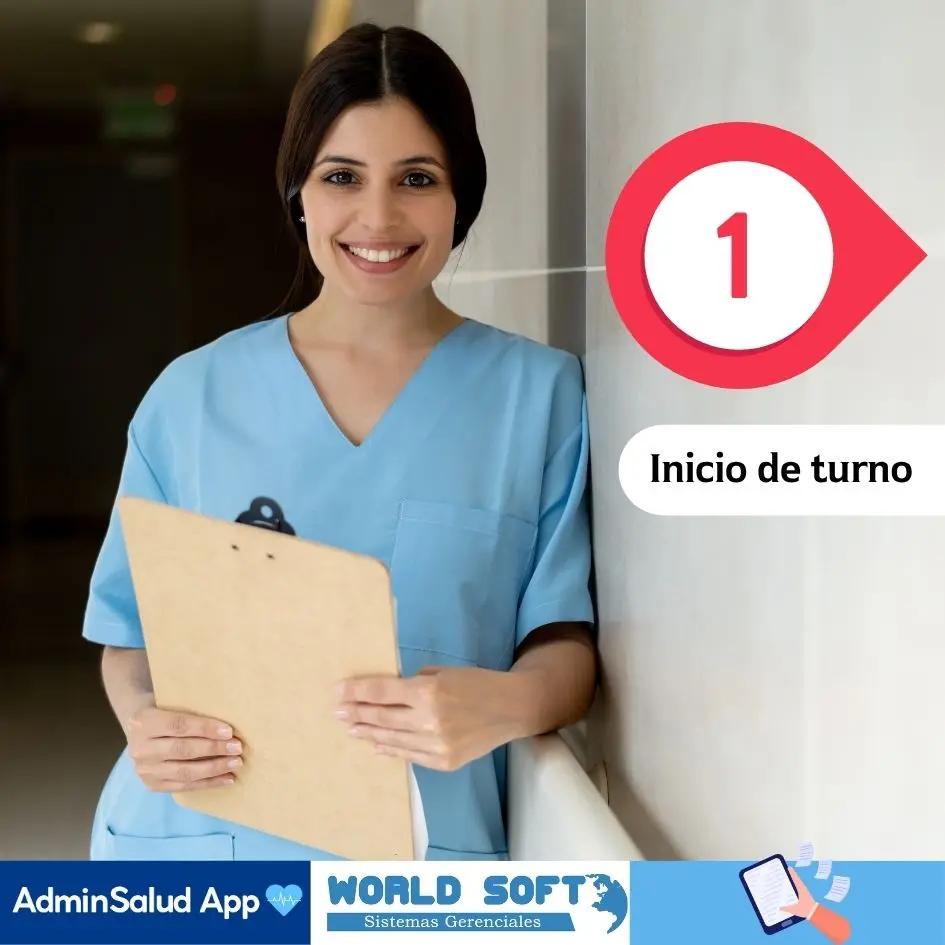 personal de cuidado se prepara para registrar su nota de enfermería ejemplo de inicio de turno